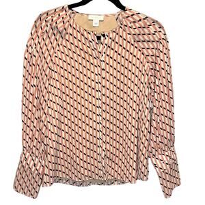 Intropia Striped Button Front Blouse - size 36 (Small)